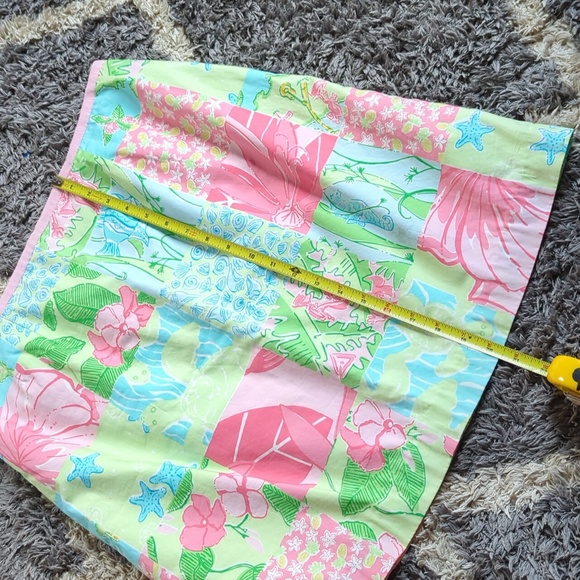 Vintage Lily Pulitzer Patchwork 100% Cotton Floral Skirt Size 14 - Picture 3 of 7